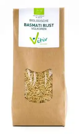 De Online Drogist Vitiv biologische basmati rijst volkoren 500gr aanbieding