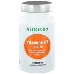 De Online Drogist Vitortho vitamine d3 1000 ie softgels 60sg aanbieding