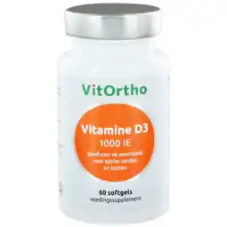 De Online Drogist Vitortho vitamine d3 1000 ie softgels 60sg aanbieding