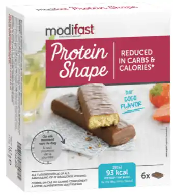 De Online Drogist Modifast protein shape reep kokos 162gr aanbieding