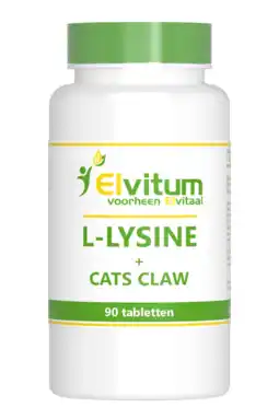 De Online Drogist Elvitum l-lysine cats claw tabletten 90tb aanbieding