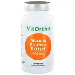 De Online Drogist Vitortho mucuna pruriens extract 400mg 60vcp aanbieding