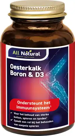 De Online Drogist All natural oesterkalk, boron & d3 tabletten 90tb aanbieding