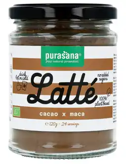 De Online Drogist Purasana latté cacao & maca 120gr aanbieding