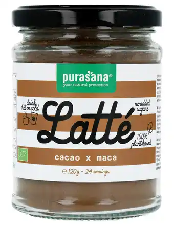 De Online Drogist Purasana latté cacao & maca 120gr aanbieding