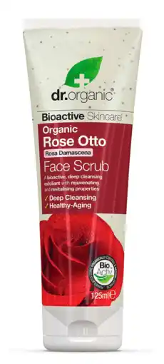 De Online Drogist Dr organic rose otto gezichtsscrub 125ml aanbieding