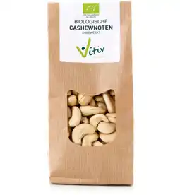 De Online Drogist Vitiv biologische cashewnoten 1000gr aanbieding