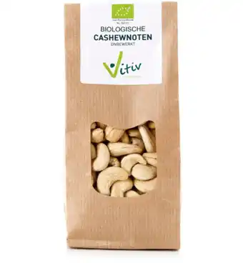 De Online Drogist Vitiv biologische cashewnoten 1000gr aanbieding