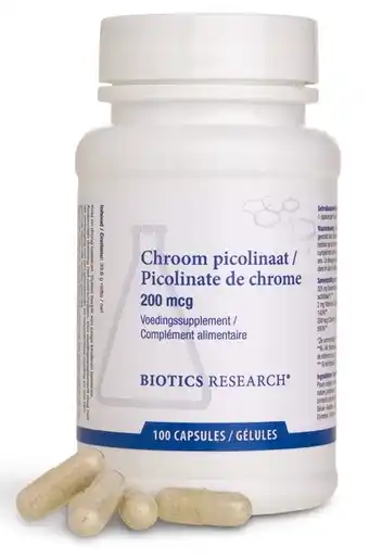 De Online Drogist Biotics chroom picolinaat 200mcg capsules 100cp aanbieding