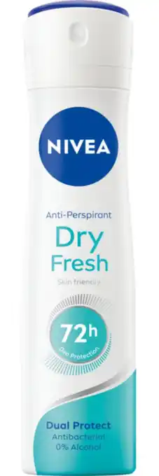 De Online Drogist Nivea dry fresh deodorant spray 150ml aanbieding