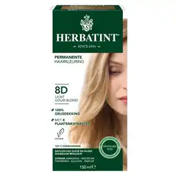 De Online Drogist Herbatint haarverf gel - 8d licht goudblond 150ml aanbieding