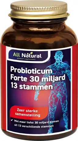 De Online Drogist All natural probioticum forte 30 miljard 13 stammen capsules 60vcp aanbieding