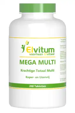 De Online Drogist Elvitum mega multi tabletten 200tb aanbieding