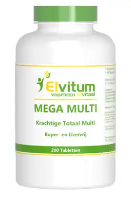 De Online Drogist Elvitum mega multi tabletten 200tb aanbieding