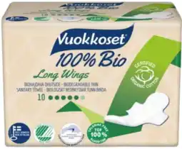 De Online Drogist Vuokkoset maandverband long wings bio 10st aanbieding