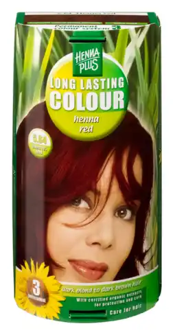 De Online Drogist Hennaplus 5.64 henna red long lasting colours 100ml aanbieding