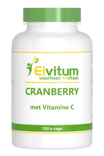 De Online Drogist Elvitum cranberry met vitamine c vegicaps 150cp aanbieding