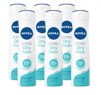 De Online Drogist Nivea dry fresh deodorant spray mulitverpakking 6x150ml aanbieding