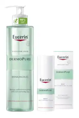 De Online Drogist Eucerin dermopure gezichtsverzorgingsset - reinigingsgel en fluid - 2 stuks aanbieding