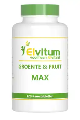 De Online Drogist Elvitum groente & fruit kauwtabletten 120tb aanbieding