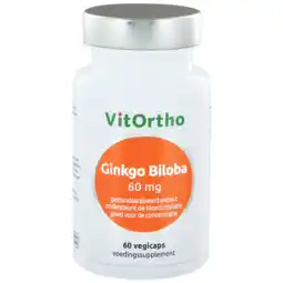 De Online Drogist Vitortho ginkgo biloba extract 60mg capsules 60vcp aanbieding