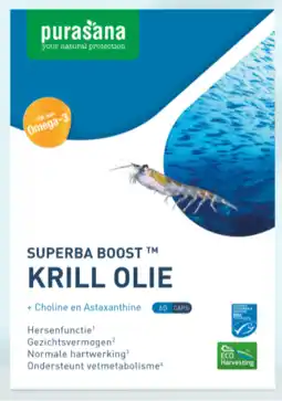 De Online Drogist Purasana krill olie capsules 60cp aanbieding