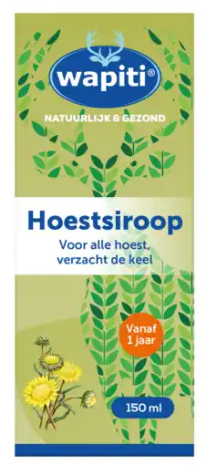 De Online Drogist Wapiti hoestsiroop drank 150ml aanbieding