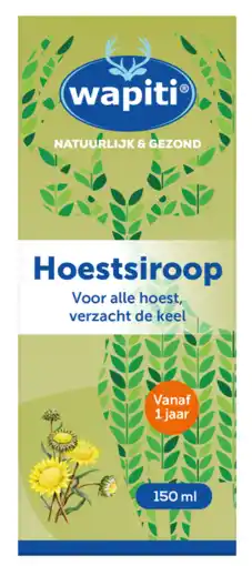 De Online Drogist Wapiti hoestsiroop drank 150ml aanbieding