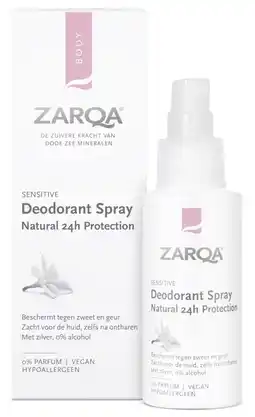 De Online Drogist Zarqa deodorant spray sensitive 50ml aanbieding