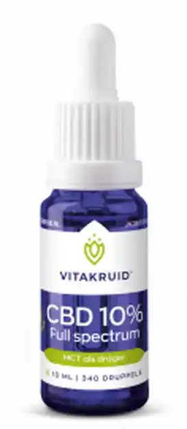 De Online Drogist Vitakruid cbd olie 10% full spectrum 10ml aanbieding