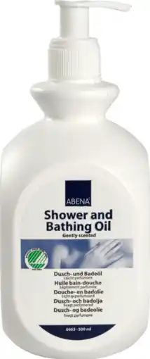 De Online Drogist Abena douche- en badolie 500ml aanbieding