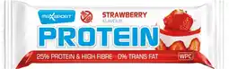 De Online Drogist Maxsport strawberry protein reep 60gr aanbieding