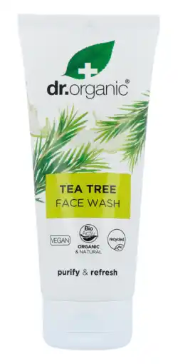 De Online Drogist Dr organic tea tree face wash 200ml aanbieding
