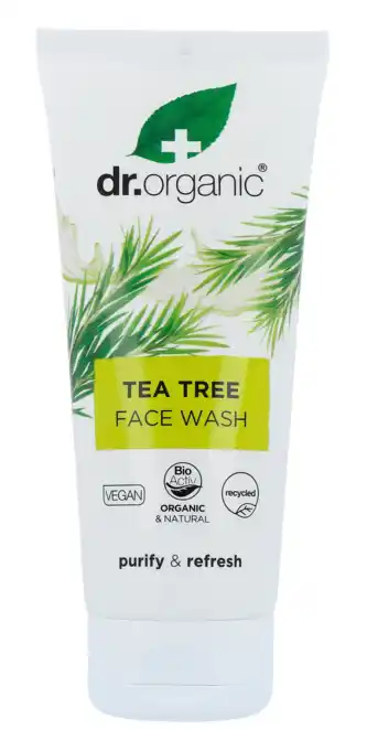 De Online Drogist Dr organic tea tree face wash 200ml aanbieding
