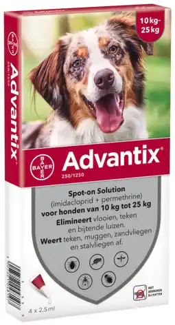 De Online Drogist Advantix hond 250/1250 spot-on solution 4st aanbieding
