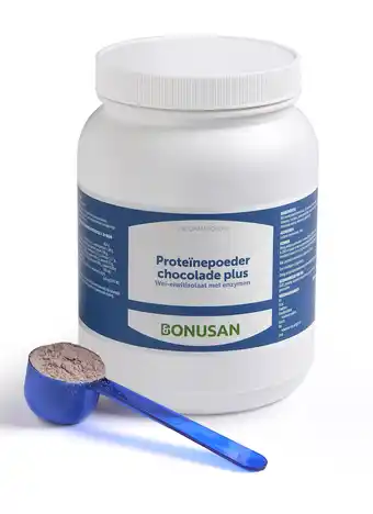 De Online Drogist Bonusan proteinepoeder chocolade plus 750gr aanbieding