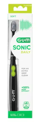 De Online Drogist Gum sonic daily tandenborstel zwart 1st aanbieding