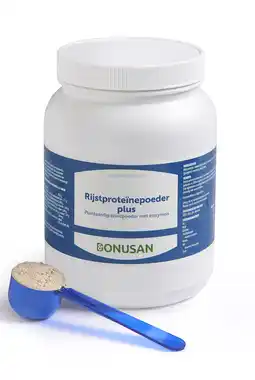 De Online Drogist Bonusan rijstproteinepoeder plus 500gr aanbieding