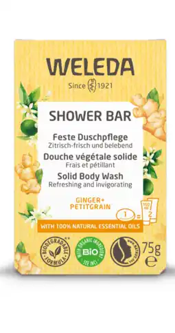 De Online Drogist Weleda shower bar ginger + petitgrain 75gr aanbieding
