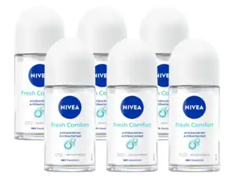 De Online Drogist Nivea fresh comfort roll-on voordeelverpakking 6x50ml aanbieding