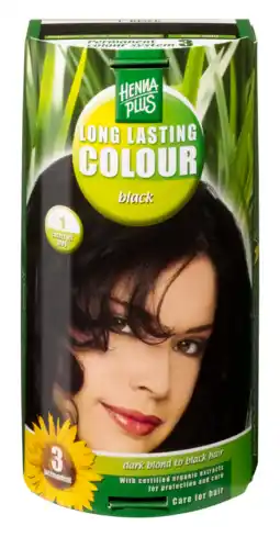 De Online Drogist Hennaplus long lasting colour 1 black 100ml aanbieding