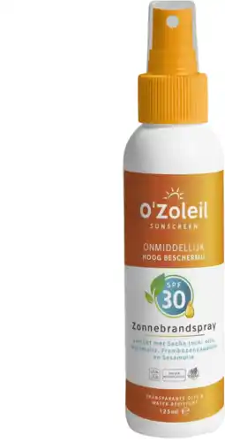 De Online Drogist O'zoleil zonnebrandspray spf30 125ml aanbieding