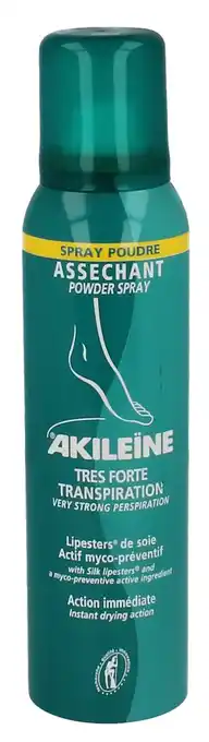 De Online Drogist Akileine poeder spray voeten zeer sterke transpiratie 150ml aanbieding