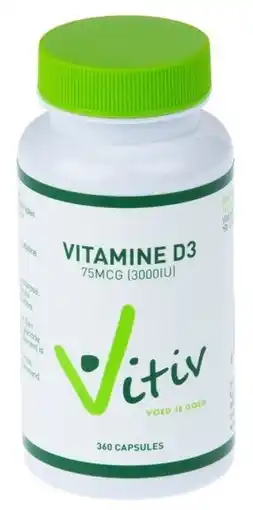 De Online Drogist Vitiv vitamine d3 3000iu capsules 360cp aanbieding