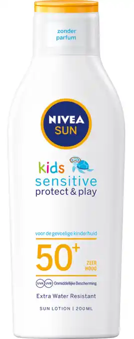 De Online Drogist Nivea sun kids protect & sensitive zonnemelk spf50+ 200ml aanbieding