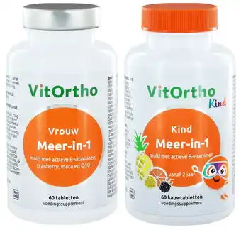 De Online Drogist Vitortho meer in 1 vrouw & kind tabletten 2x60tb aanbieding