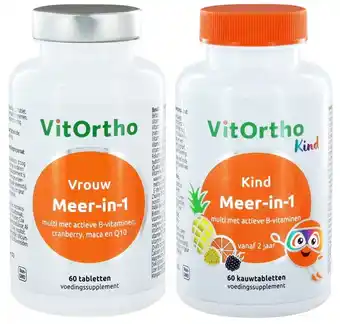 De Online Drogist Vitortho meer in 1 vrouw & kind tabletten 2x60tb aanbieding