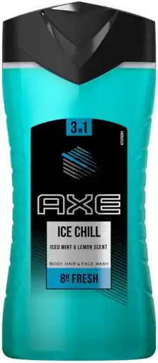 De Online Drogist Axe ice chill 3 in 1 bodywash 400ml aanbieding