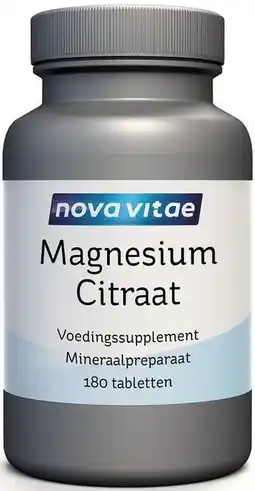 De Online Drogist Nova vitae magnesium citraat 200mg tabletten 180tb aanbieding