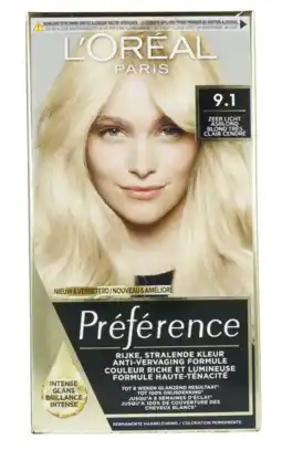 De Online Drogist L'oréal paris preference 9.1 oslo - zeer licht asblond 174ml aanbieding